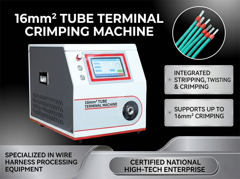 Halvautomatisk ferrule-terminal strip- og klemaskin WPM-5-40