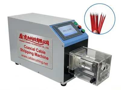 Automatisk koaksialkabelstrippemaskin med berøringsskjerm WPM-6806D Thumb