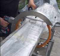 Powered Håndholdt Orbital Wrapper | Bærbar Stretch Film Maskin for Pipes, Lumber & Long Products HROW-450 - Tapeinnpakningsmaskin