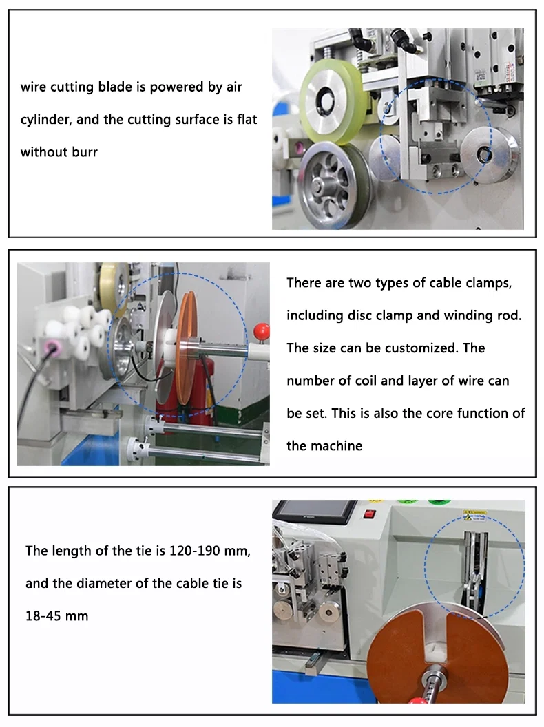Semi-automatic cable cutting winding meter counting machine Halvautomatisk kabelkutte-viklingsmåler-tellemaskin