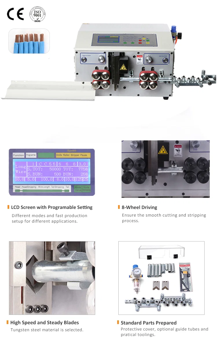 Supper Thick cable cutting and stripping machine, BV/BVR cable stripping machine, Automatic Cutting Stripping Machine, Wire Stripping Machine, Automatic Cable Stripping Machine Supper tykk kabelklippe- og strippemaskin, BV/BVR kabelstrippemaskin, automatisk skjæreavstrippemaskin, trådstrippemaskin, automatisk kabelstrippemaskin, automatisk kabelstrippemaskin
