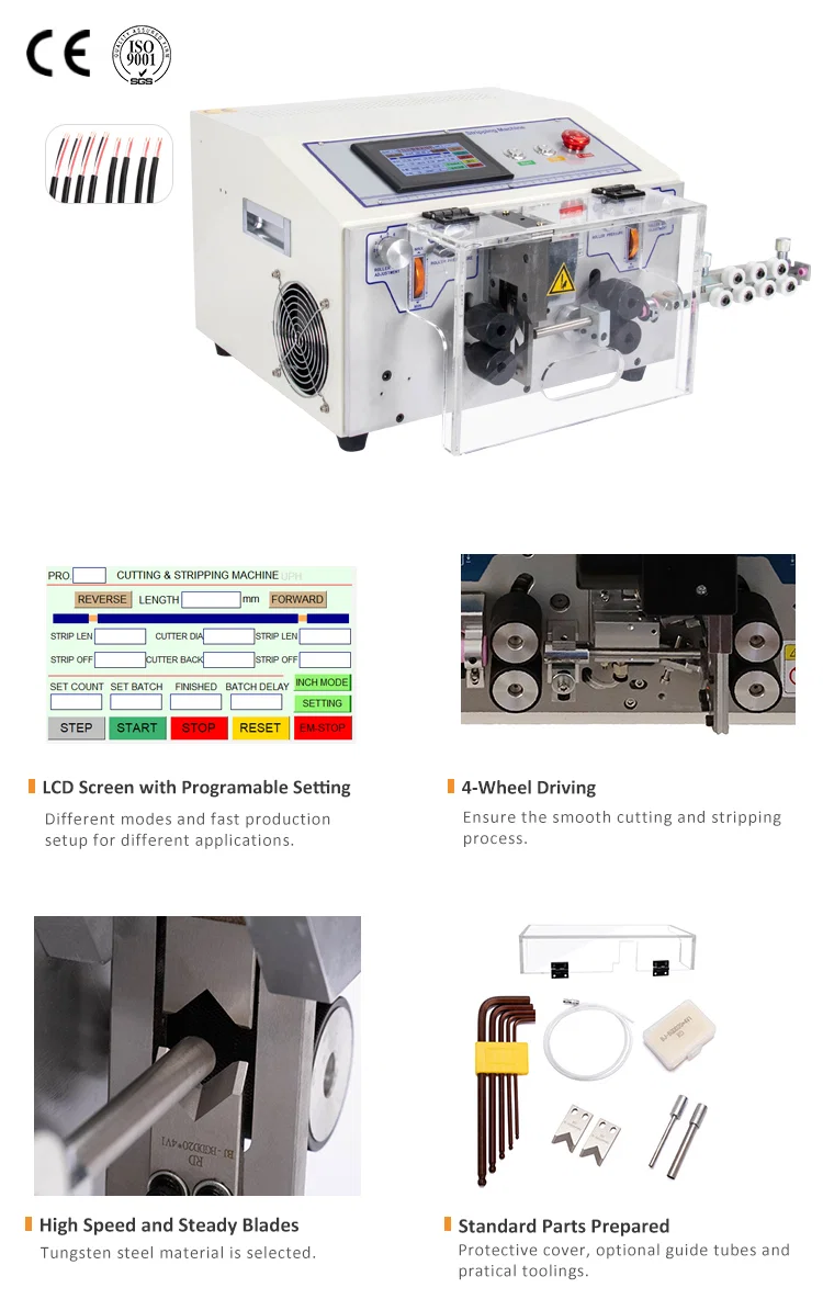 Touch screen control jacket Cable Wire cutting stripping machine (WPM-HT2S), Wire Stripping Machine, Wire Cutting Machine, Stripping Wire Round Sheathed Cable Berøringsskjermkontrollkappe Kabelklippe-strippemaskin (WPM-HT2S), Wire Stripping-maskin, Wire Cutting Machine, Stripping Wire Round Sheathed Cable