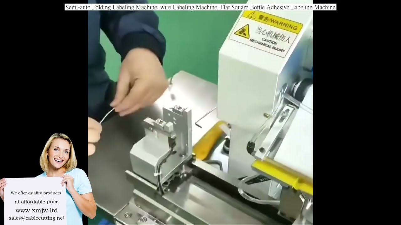Halvautomatisk merkemaskin for ledninger og flate flasker - effektiv etikettering