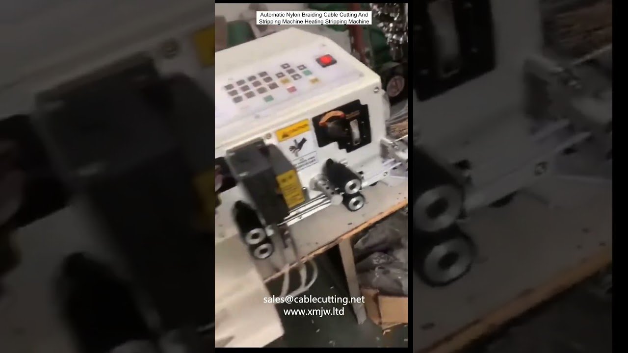 Automatisk Nylonflettet Kabel Kutt- og Strippemaskin med Varmestripping