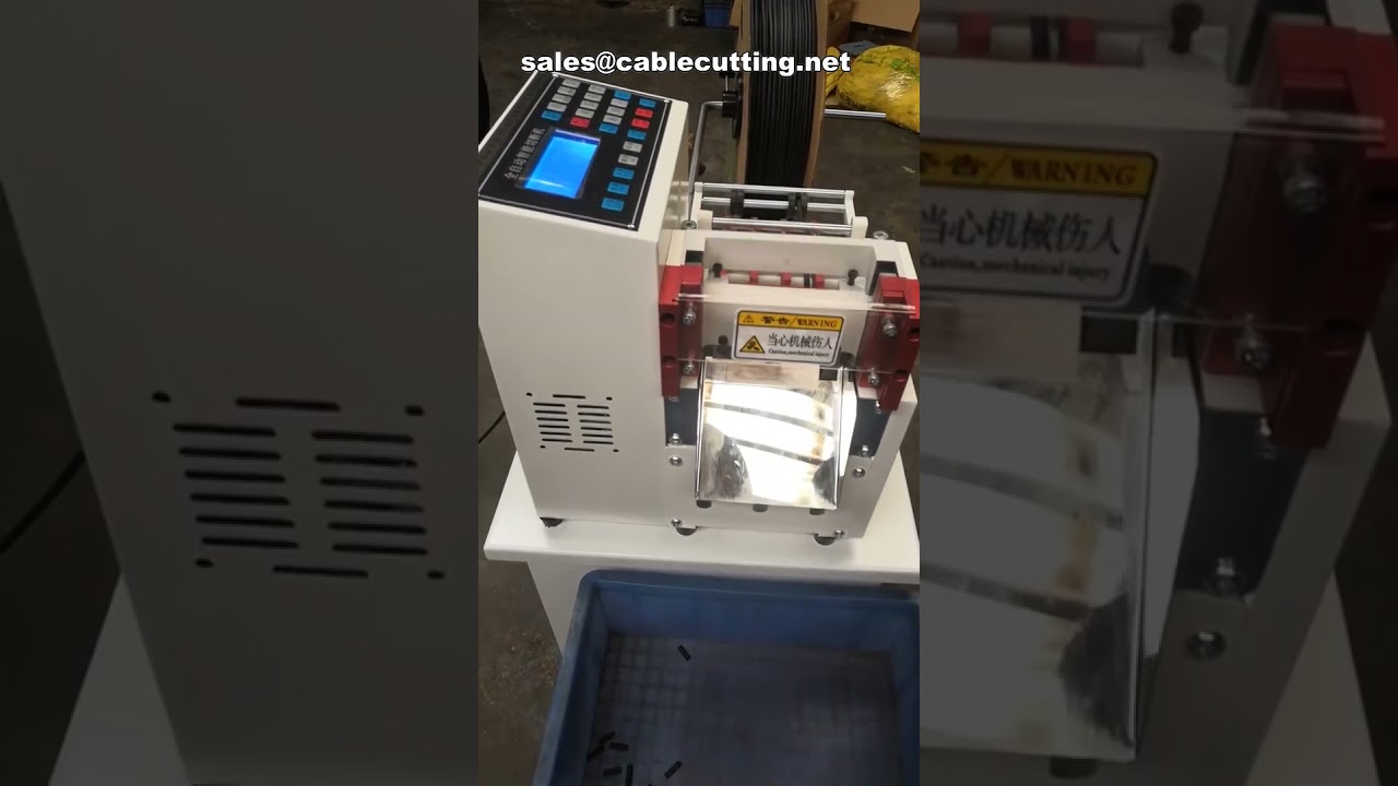 Maskin for kutting av krympeslange, Krympeslangekutter, Rørkuttemaskin, Automatisk krympeslangekutter