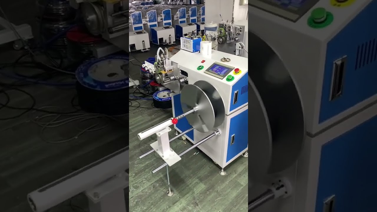60 - Presis måling og sammenrulling av 6mm nylontau med automatisk varmekutting og knyting