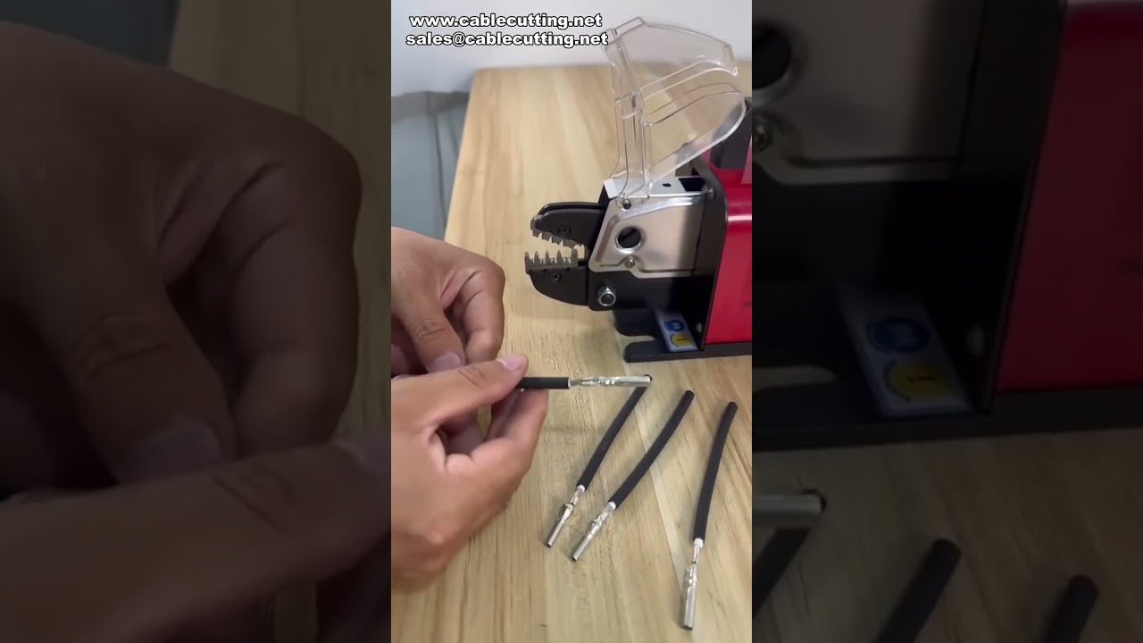 5ND Pneumatisk Ledningskrymper for Solcellekontakter – Krympevideo
